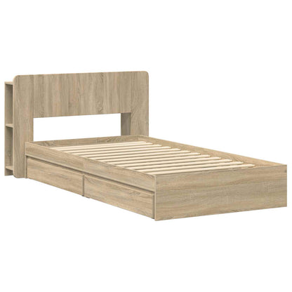 Telaio del letto con storage Rovere Sonoma 75 x 190 cm | homemem39