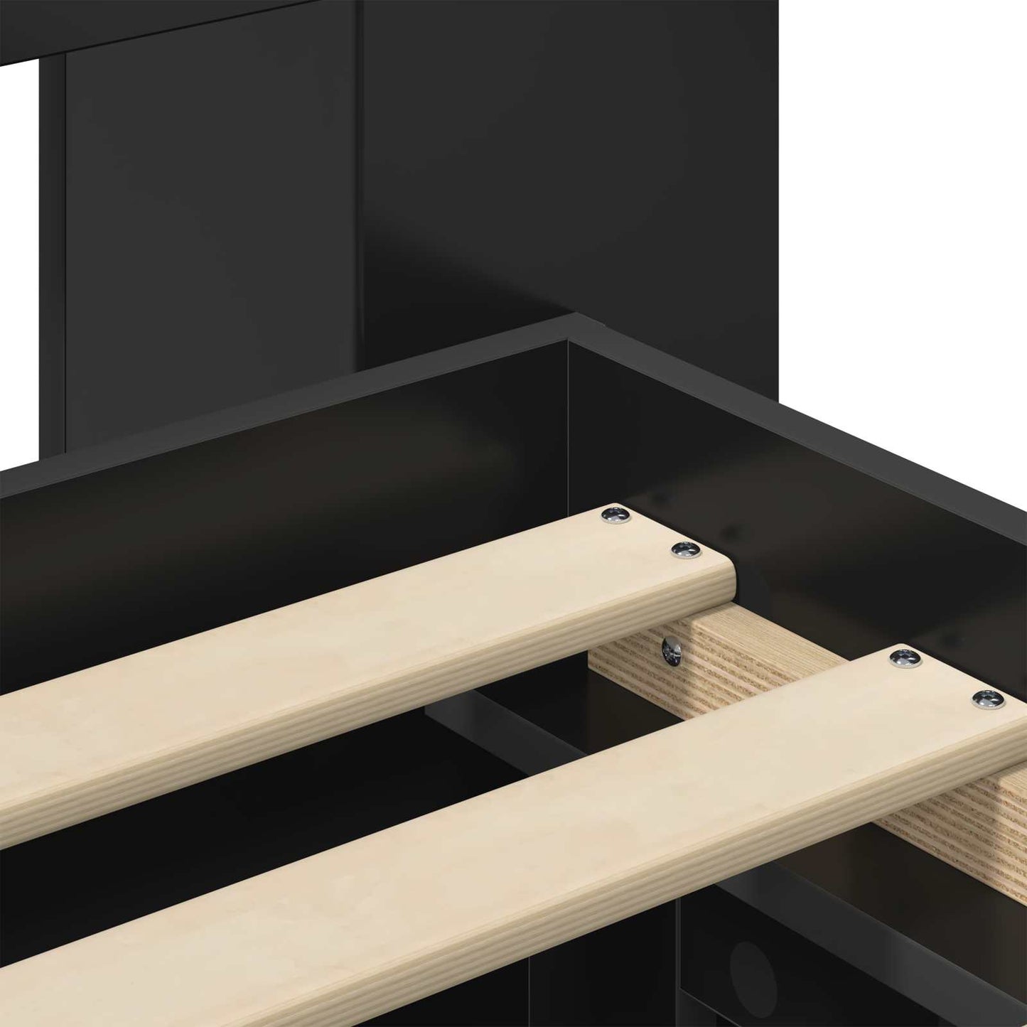 Telaio del letto con storage con cassetto Nero 90 x 190 cm | homemem39