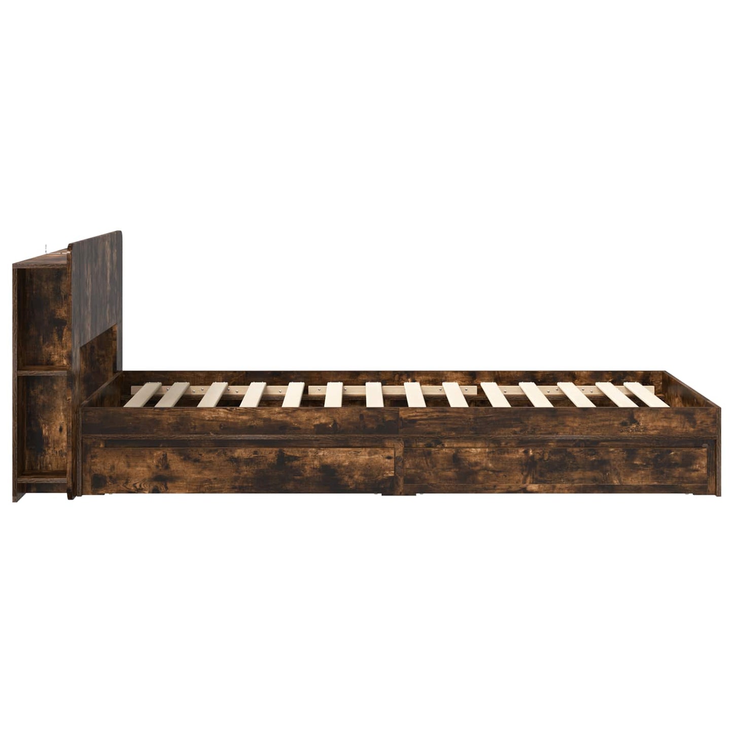 Telaio del letto con storage Rovere Fumo 100 x 200 cm | homemem39