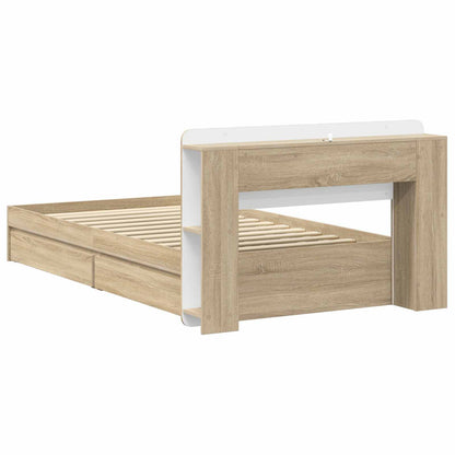 Telaio del letto con storage Rovere Sonoma 100 x 200 cm | homemem39