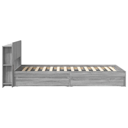 Telaio del letto con storage Sonoma grigio 90 x 200 cm | homemem39