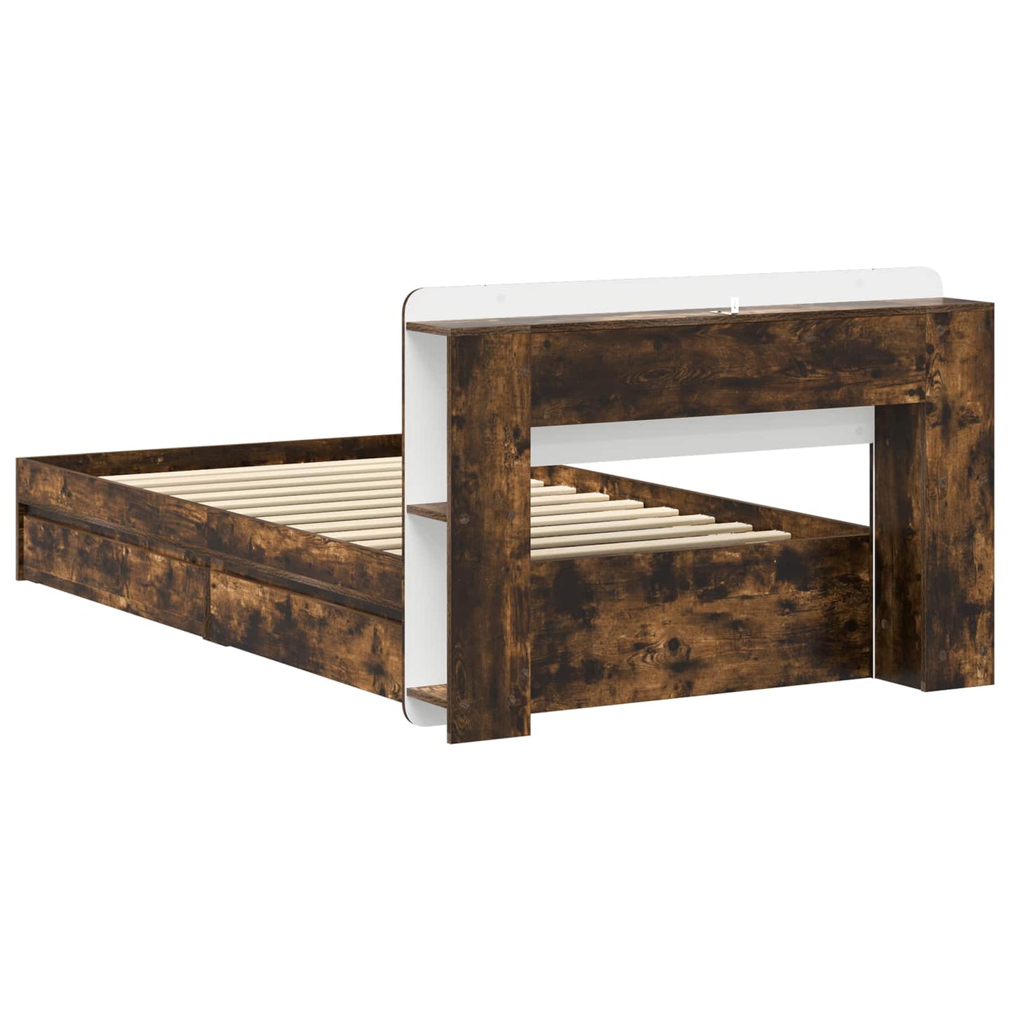 Telaio del letto con storage Rovere Fumo 90 x 200 cm