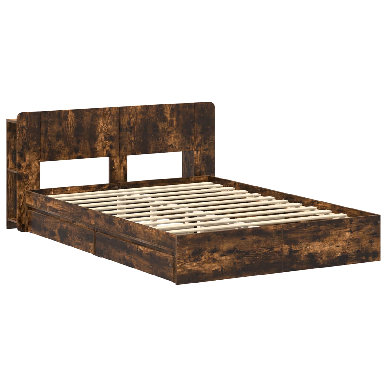 Telaio del letto con storage Rovere Fumo 135 x 190 cm | homemem39