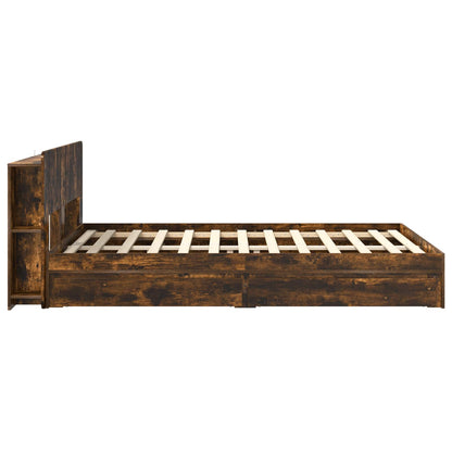 Telaio del letto con storage Rovere Fumo 135 x 190 cm | homemem39