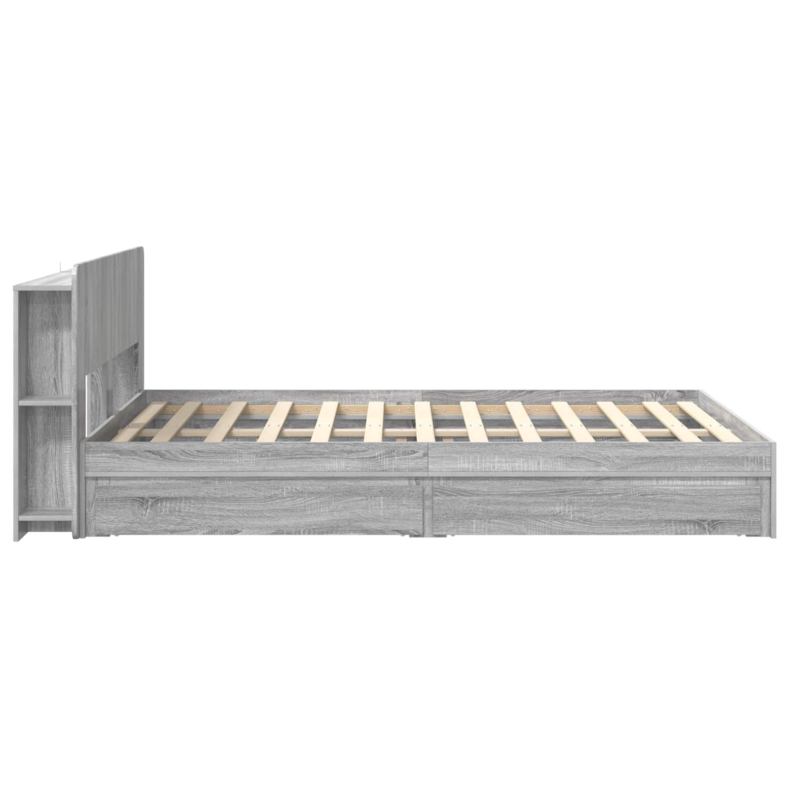 Telaio del letto con storage Sonoma grigio 160 x 200 cm | homemem39