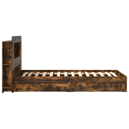 Telaio del letto con storage Rovere Fumo 75 x 190 cm | homemem39