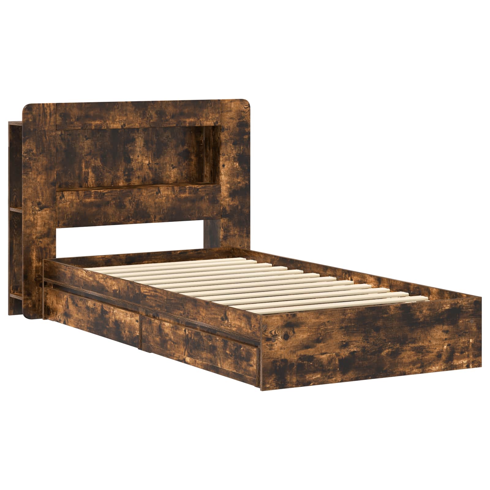 Telaio del letto con storage Rovere Fumo 100 x 200 cm | homemem39