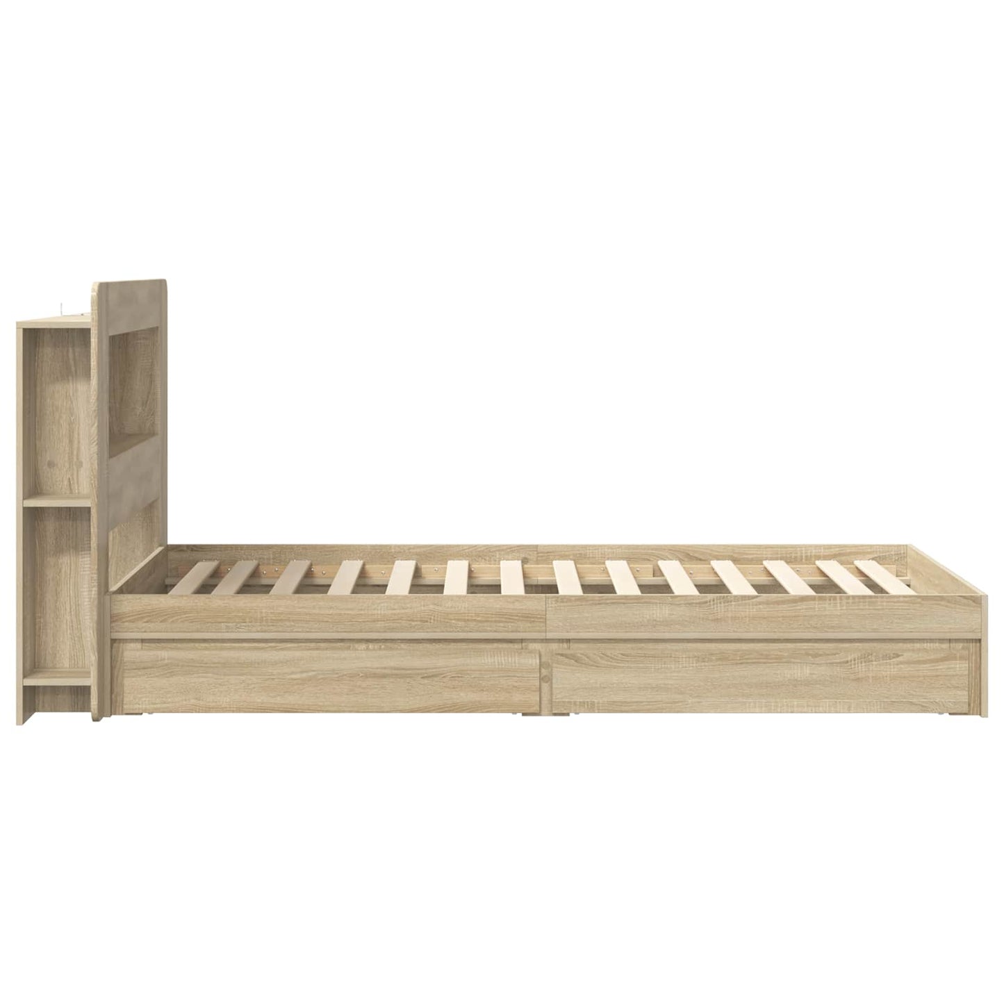 Telaio del letto con storage Rovere Sonoma 100 x 200 cm | homemem39