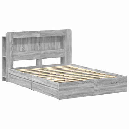 Telaio del letto con storage Sonoma grigio 140 x 200 cm | homemem39