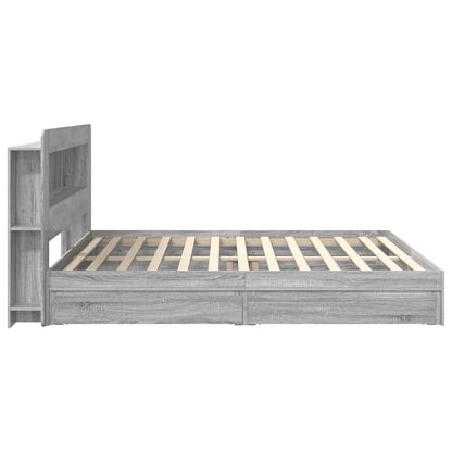 Telaio del letto con storage Sonoma grigio 180 x 200 cm | homemem39