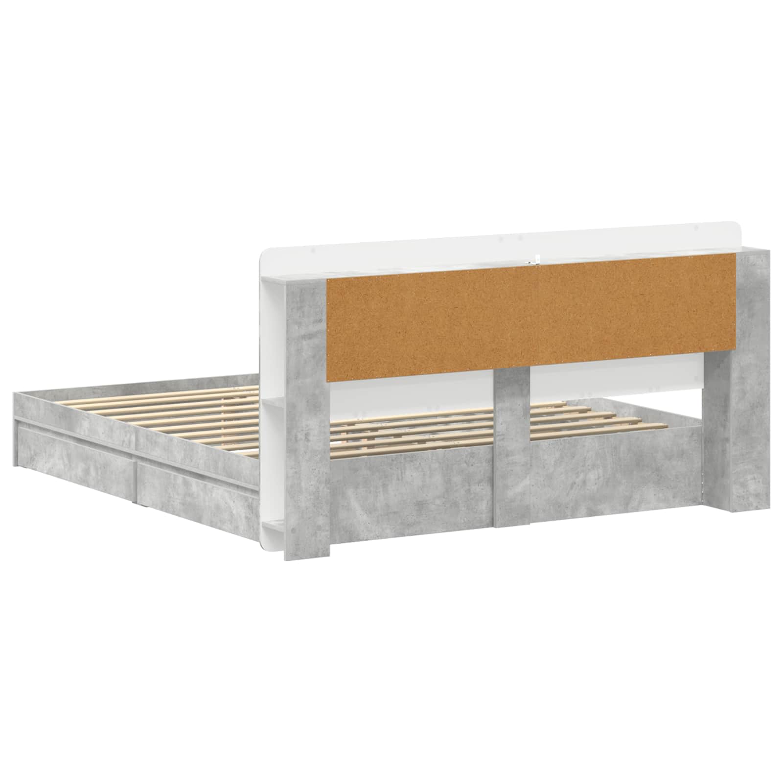 Telaio del letto con storage Grigio Cemento 200 x 200 cm | homemem39