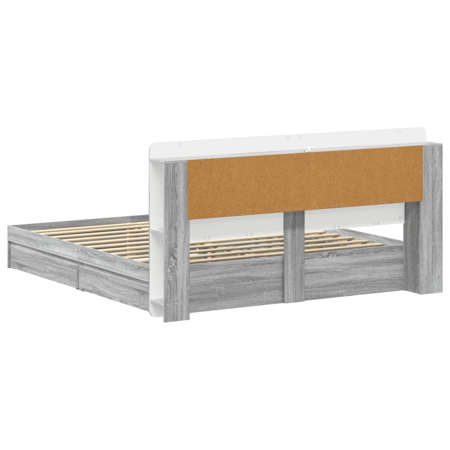 Telaio del letto con storage Sonoma grigio 200 x 200 cm | homemem39