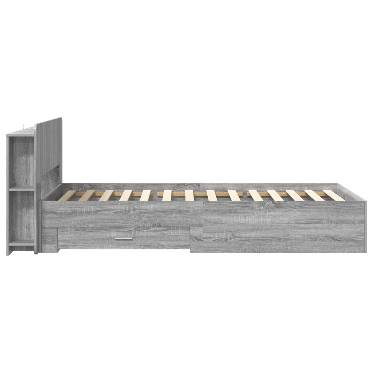 Telaio del letto con storage Sonoma grigio 75 x 190 cm