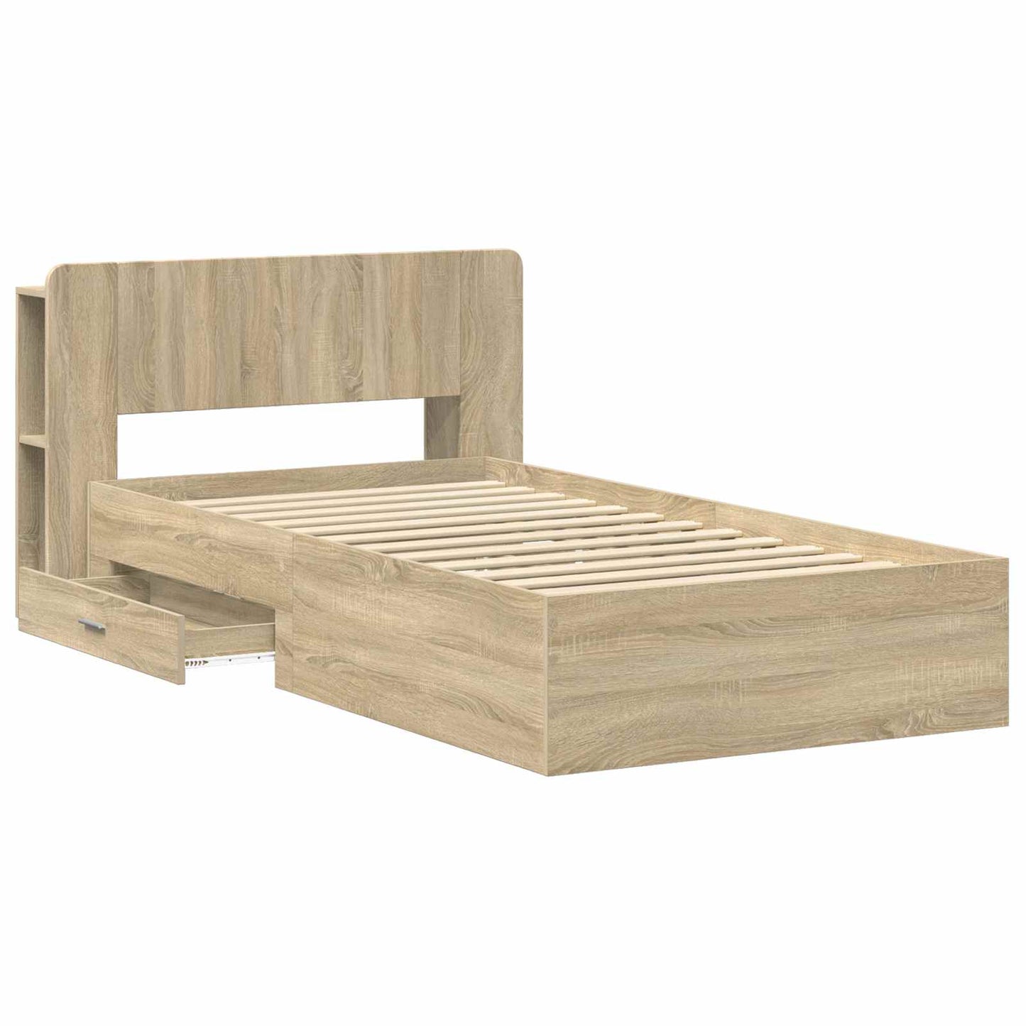 Telaio del letto con storage Rovere Sonoma 80 x 200 cm | homemem39