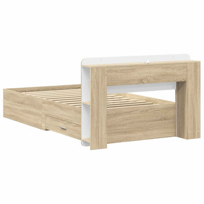 Telaio del letto con storage Rovere Sonoma 80 x 200 cm | homemem39