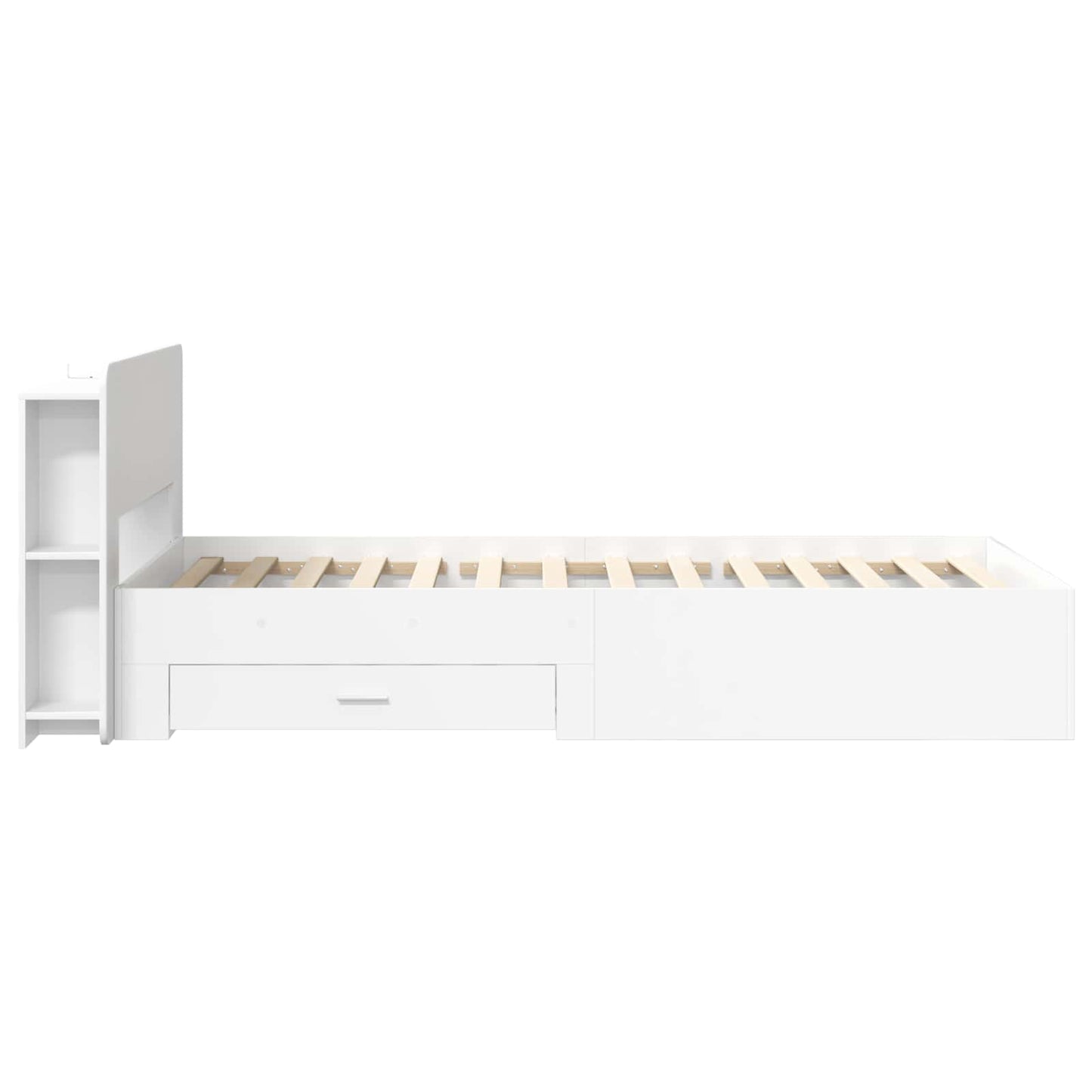 Telaio del letto con storage con testiera Bianco 80 x 200 cm | homemem39