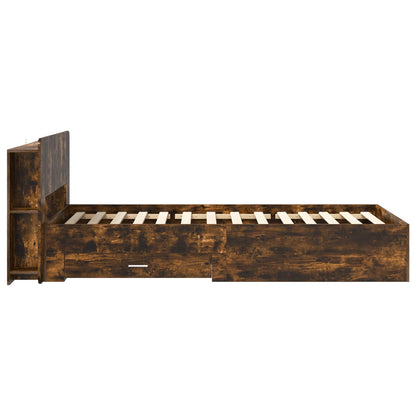 Telaio del letto con storage Rovere Fumo 90 x 190 cm | homemem39