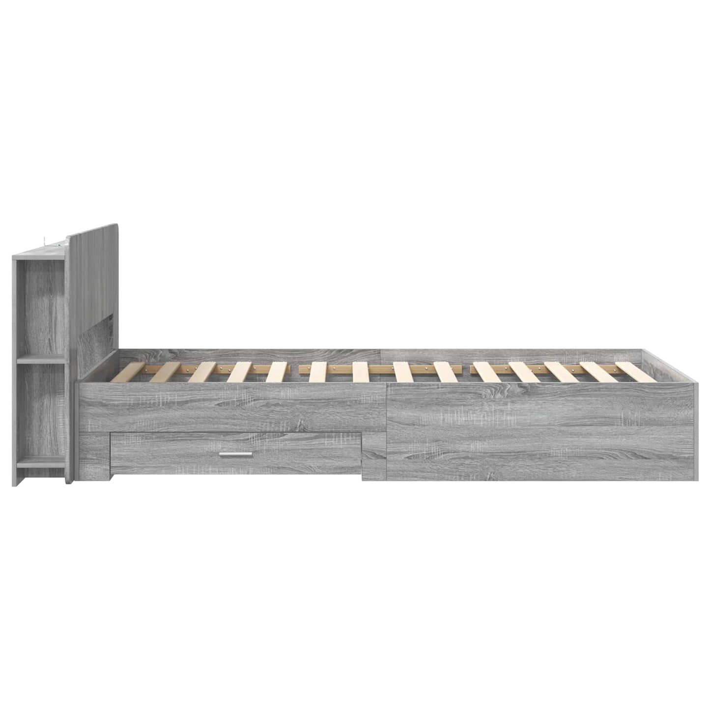 Telaio del letto con storage Sonoma grigio 100 x 200 cm | homemem39