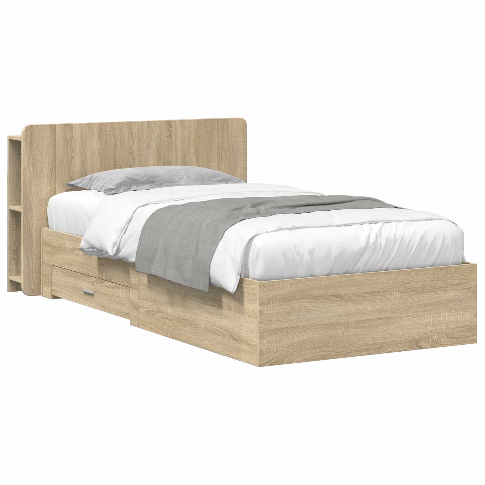 Telaio del letto con storage Rovere Sonoma 100 x 200 cm | homemem39