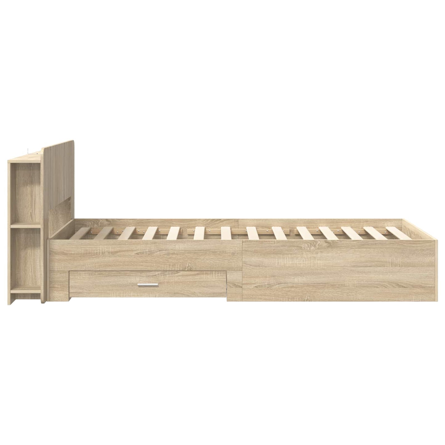 Telaio del letto con storage Rovere Sonoma 100 x 200 cm | homemem39