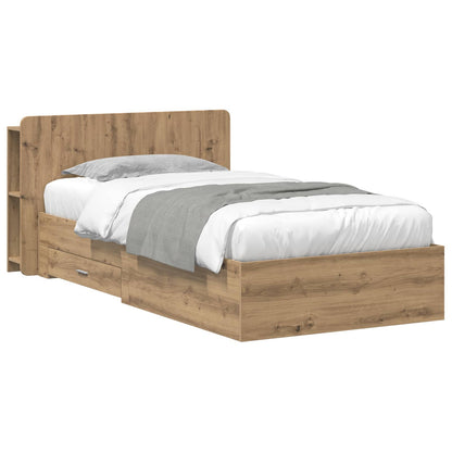 Telaio del letto con storage Rovere Artigianale 90 x 200 cm | homemem39