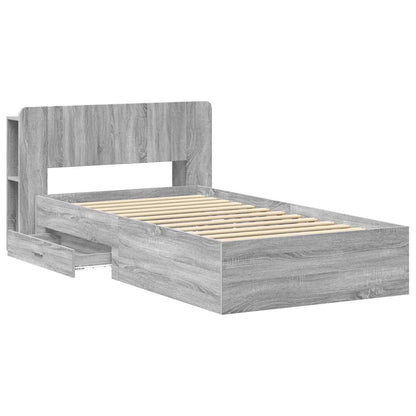 Telaio del letto con storage Sonoma grigio 90 x 200 cm | homemem39