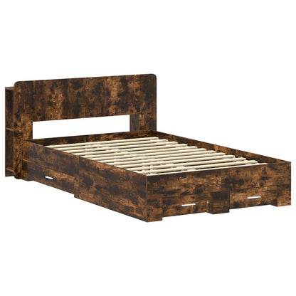 Telaio del letto con storage Rovere Fumo 120 x 190 cm | homemem39