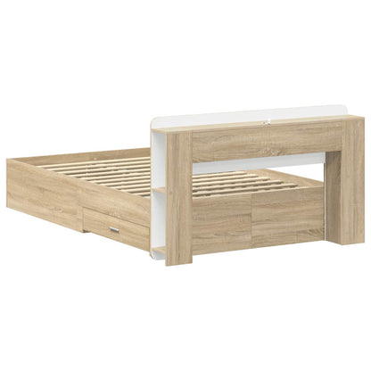 Telaio del letto con storage Rovere Sonoma 120 x 200 cm | homemem39
