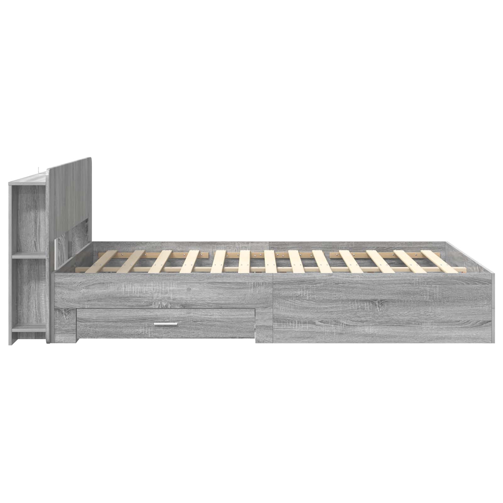 Telaio del letto con storage Sonoma grigio 140 x 200 cm | homemem39
