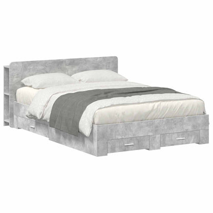 Telaio del letto con storage Grigio Cemento 150 x 200 cm | homemem39