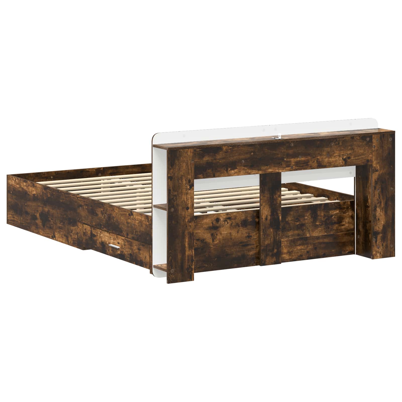Telaio del letto con storage Rovere Fumo 150 x 200 cm | homemem39