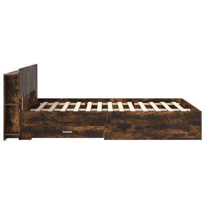 Telaio del letto con storage Rovere Fumo 150 x 200 cm | homemem39