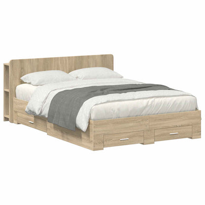 Telaio del letto con storage Rovere Sonoma 150 x 200 cm | homemem39