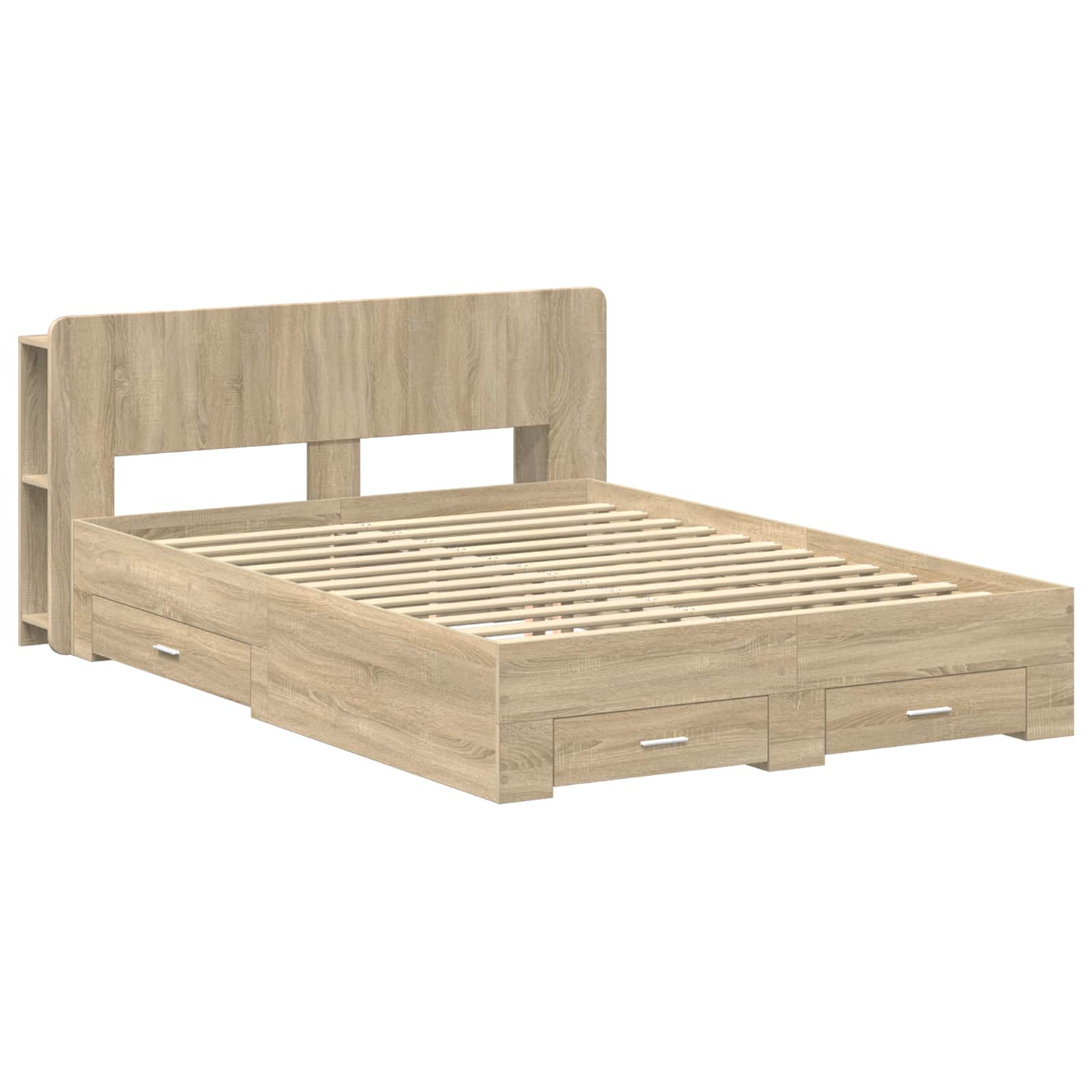 Telaio del letto con storage Rovere Sonoma 150 x 200 cm | homemem39