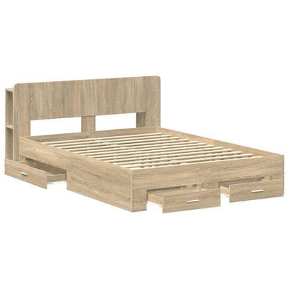 Telaio del letto con storage Rovere Sonoma 150 x 200 cm | homemem39