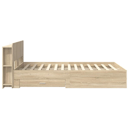 Telaio del letto con storage Rovere Sonoma 150 x 200 cm | homemem39