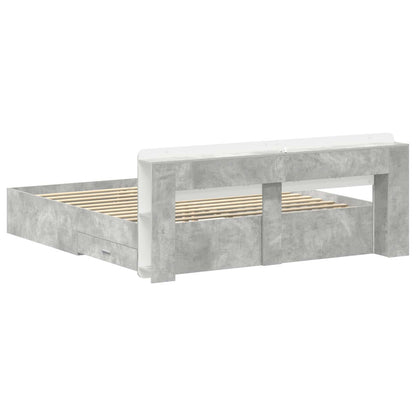 Telaio del letto con storage Grigio Cemento 200 x 200 cm | homemem39