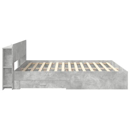 Telaio del letto con storage Grigio Cemento 200 x 200 cm | homemem39