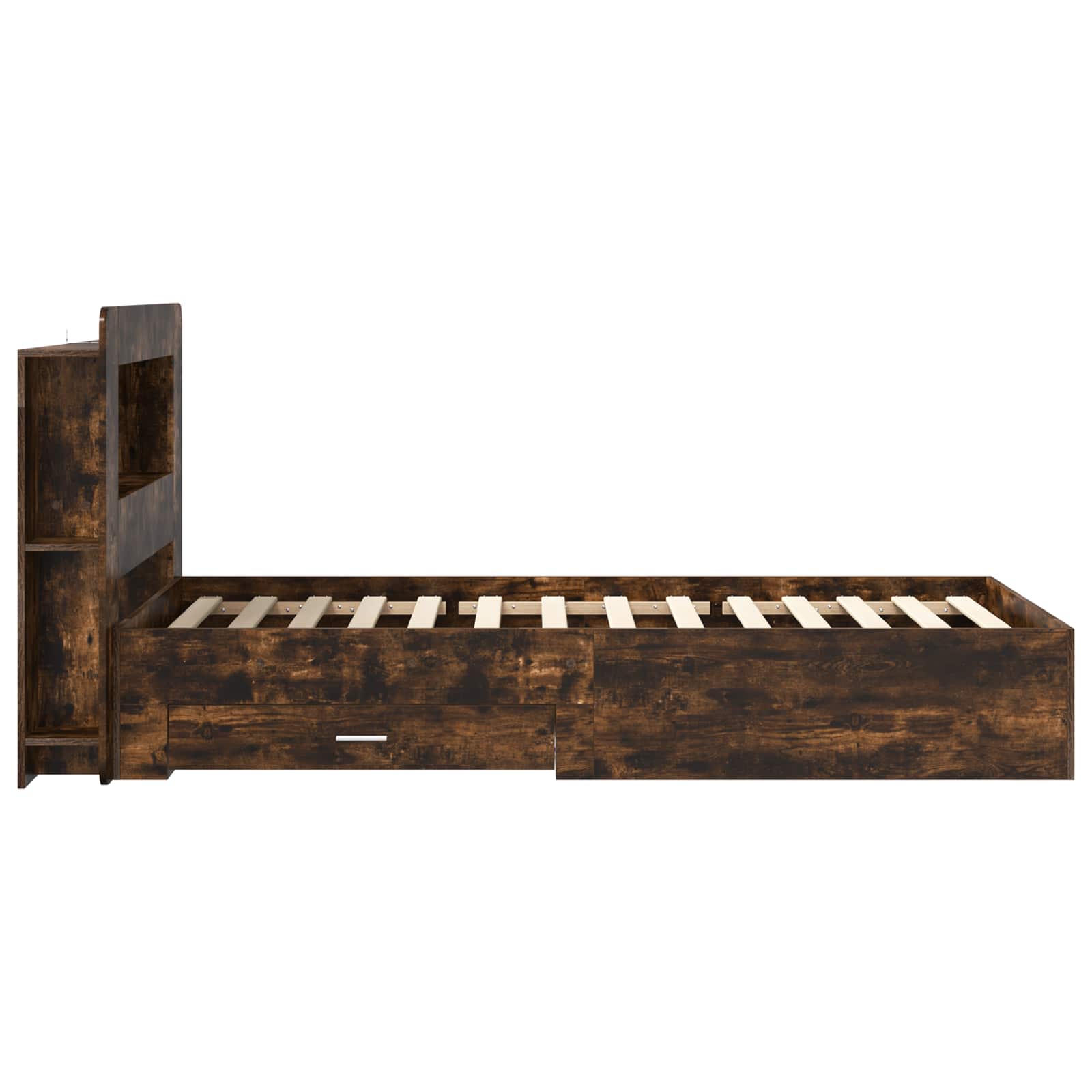 Telaio del letto con storage Rovere Fumo 75 x 190 cm | homemem39