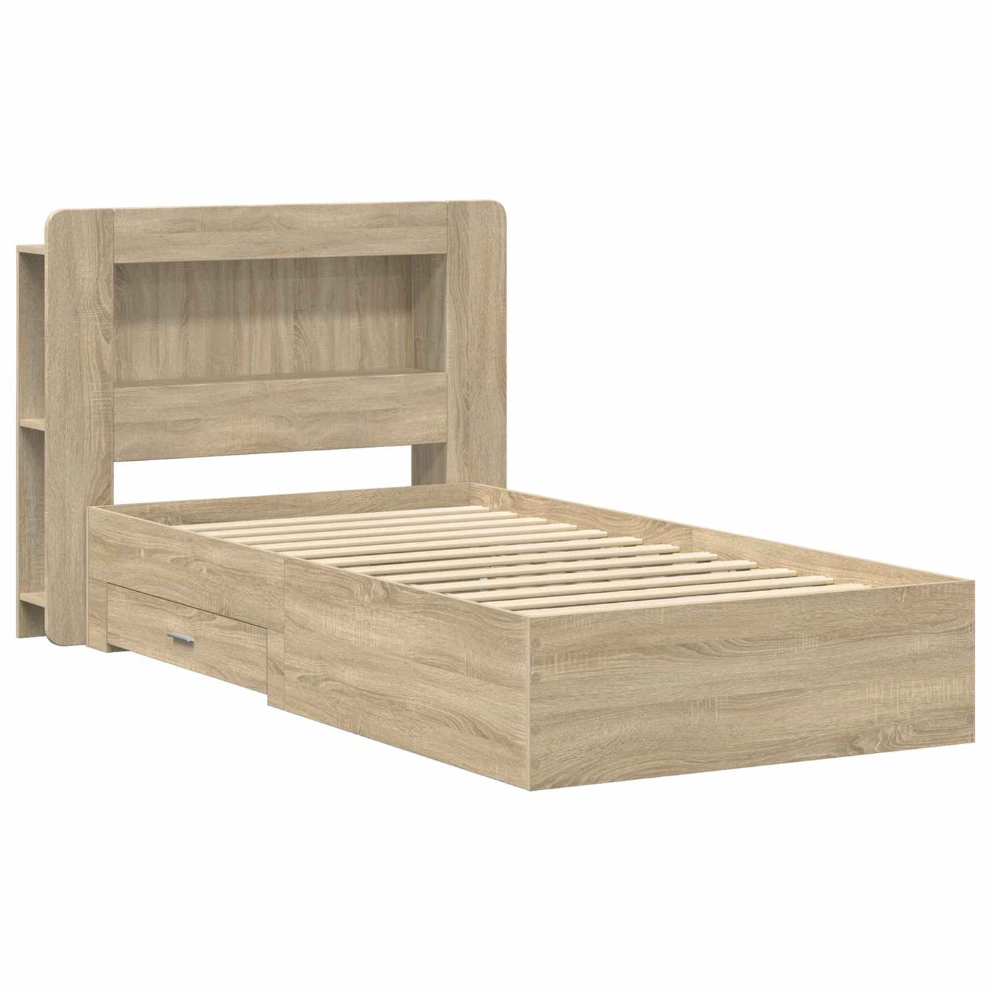 Telaio del letto con storage Rovere Sonoma 75 x 190 cm | homemem39
