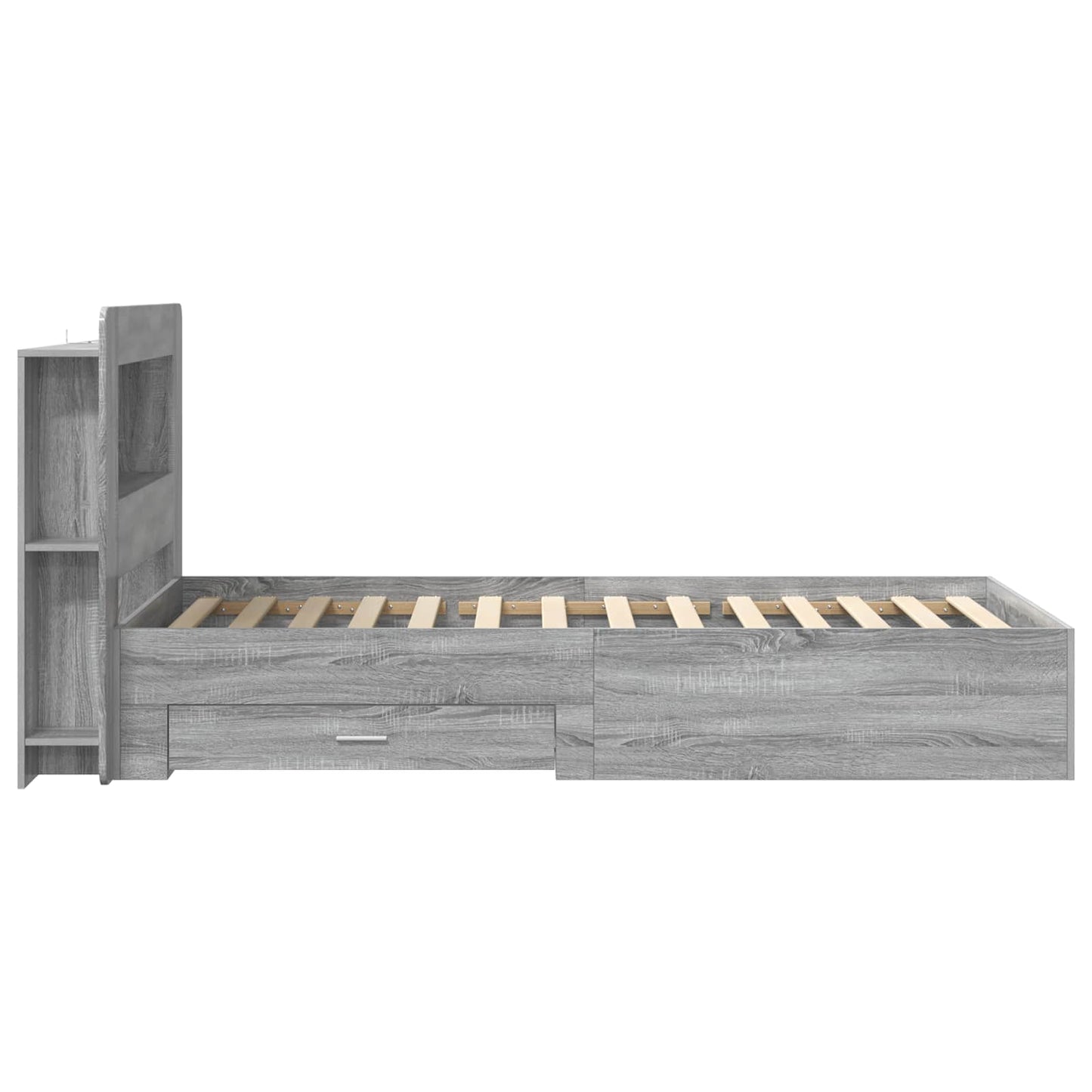 Telaio del letto con storage Sonoma grigio 80 x 200 cm | homemem39