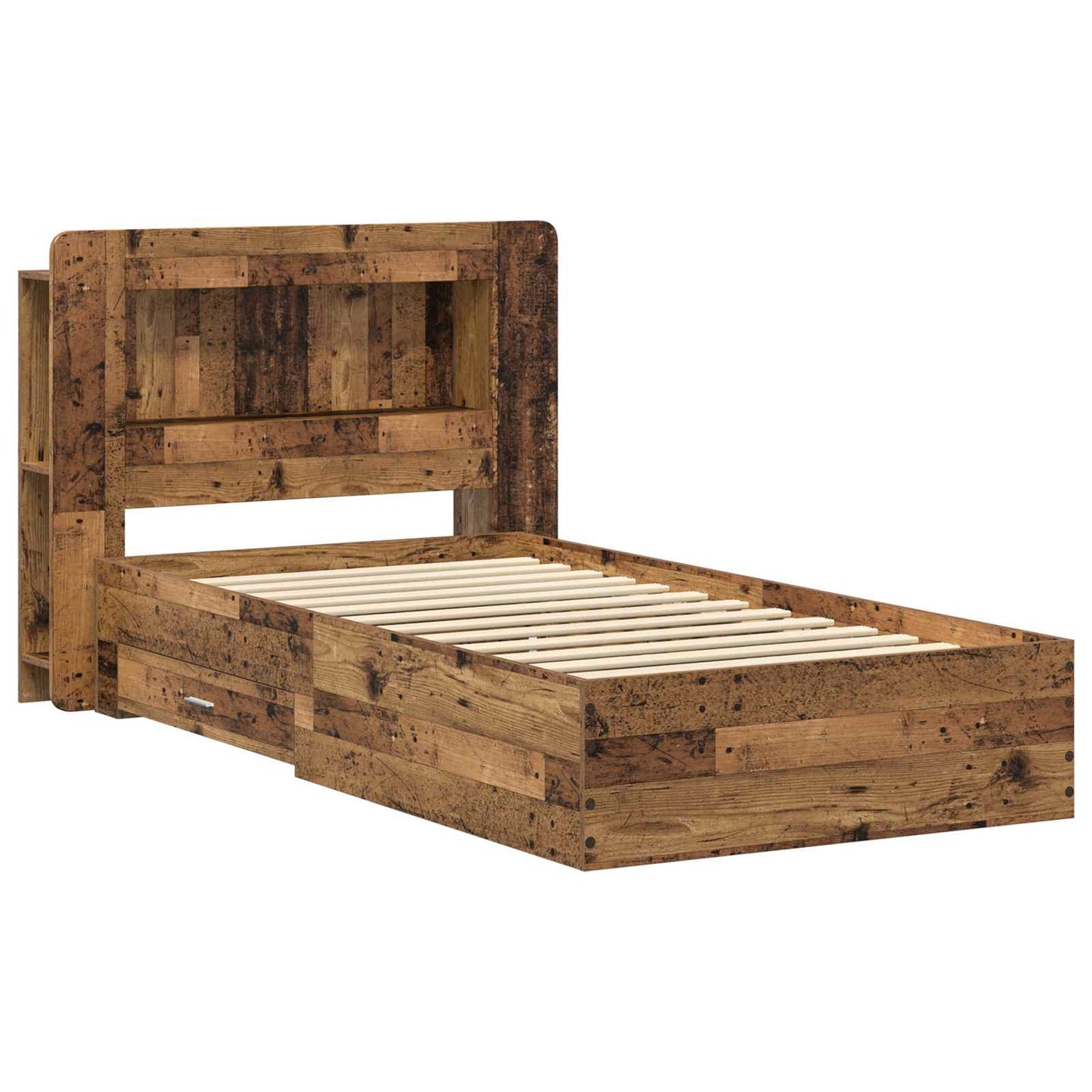 Telaio del letto con storage Legno antico 80 x 200 cm | homemem39