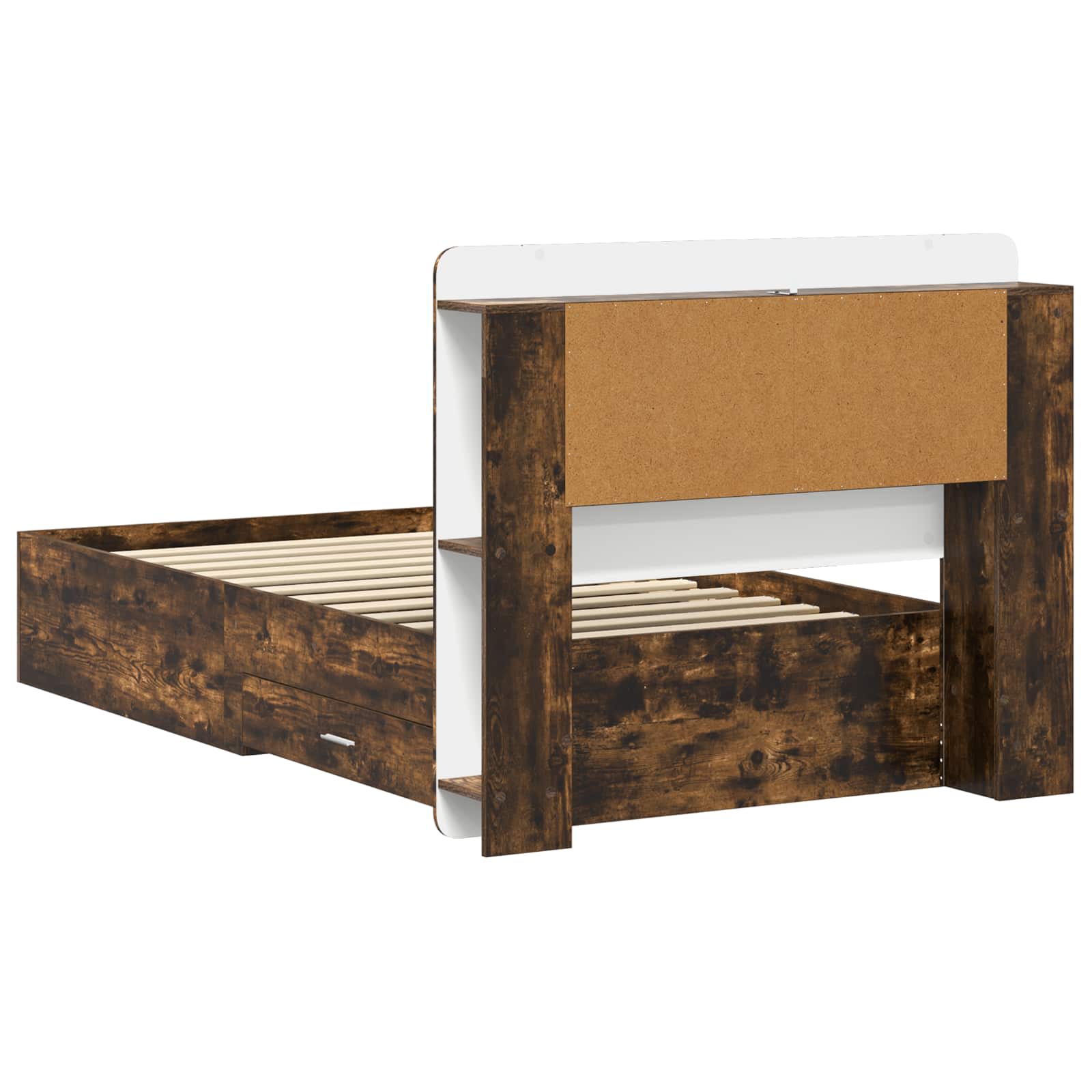 Telaio del letto con storage Rovere Fumo 80 x 200 cm | homemem39