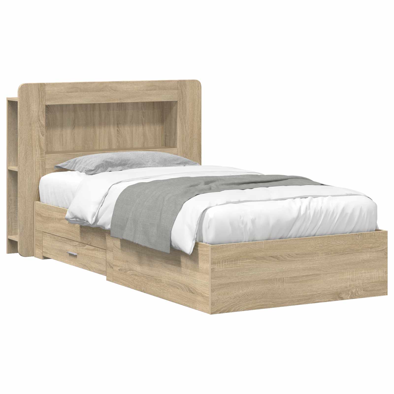 Telaio del letto con storage Rovere Sonoma 80 x 200 cm | homemem39