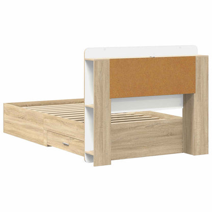 Telaio del letto con storage Rovere Sonoma 80 x 200 cm | homemem39