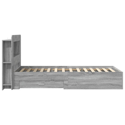 Telaio del letto con storage Sonoma grigio 90 x 190 cm | homemem39