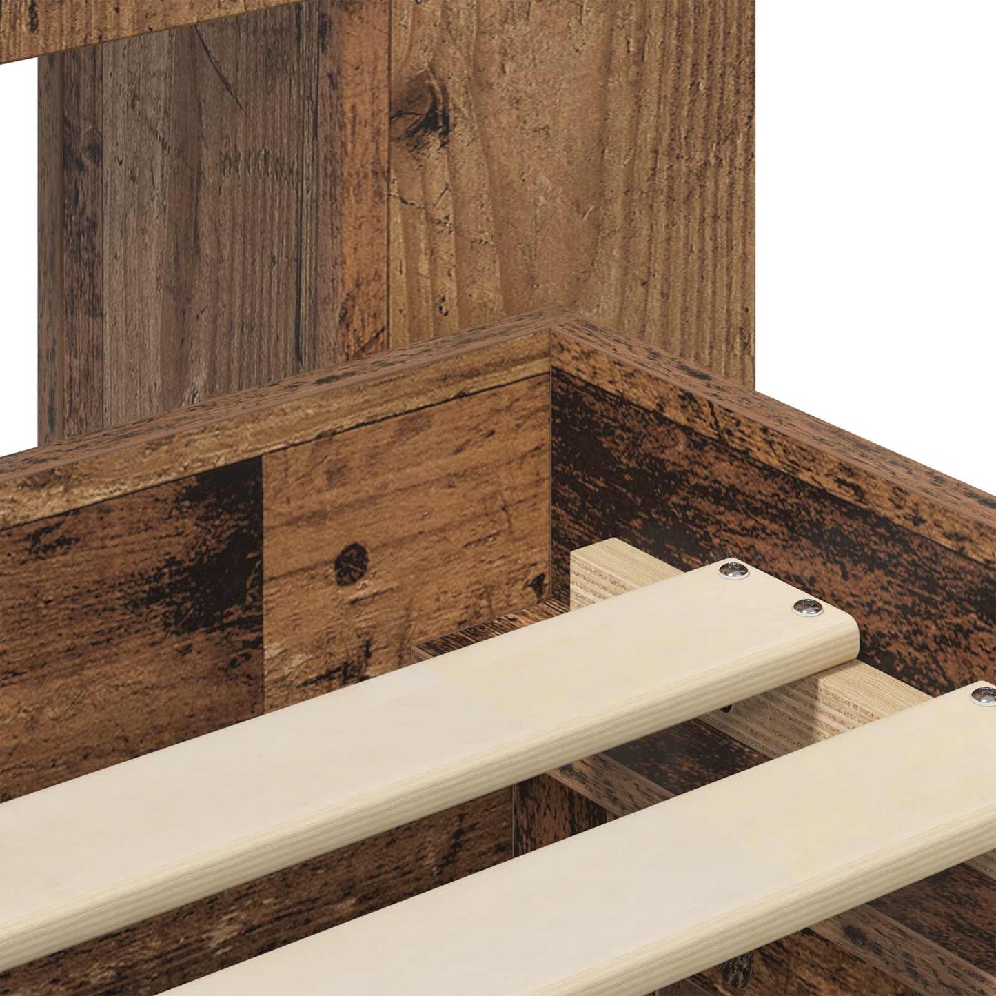 Telaio del letto con storage Legno antico 90 x 190 cm | homemem39