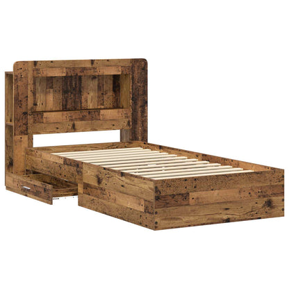 Telaio del letto con storage Legno antico 90 x 190 cm | homemem39
