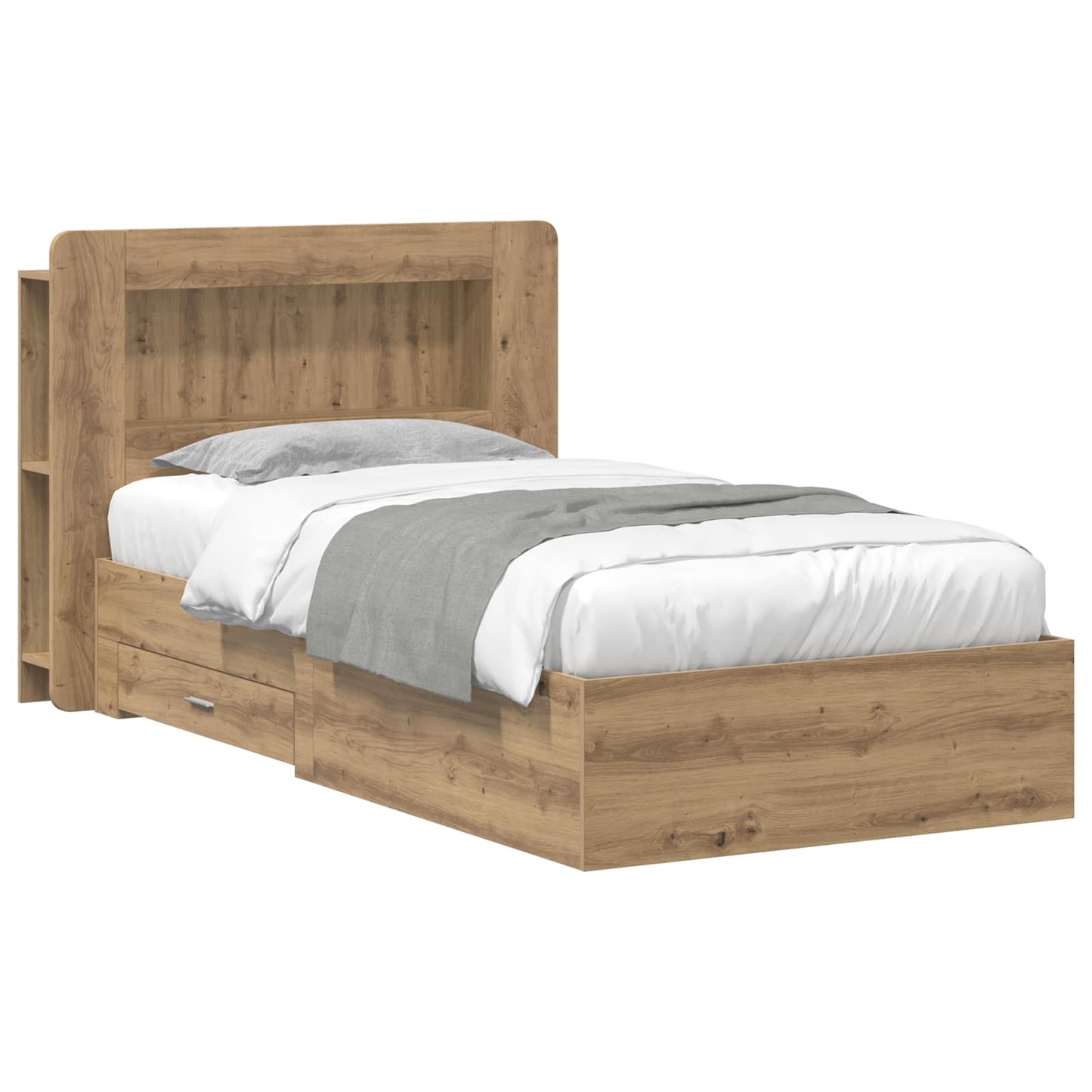 Telaio del letto con storage Rovere Artigianale 100 x 200 cm | homemem39