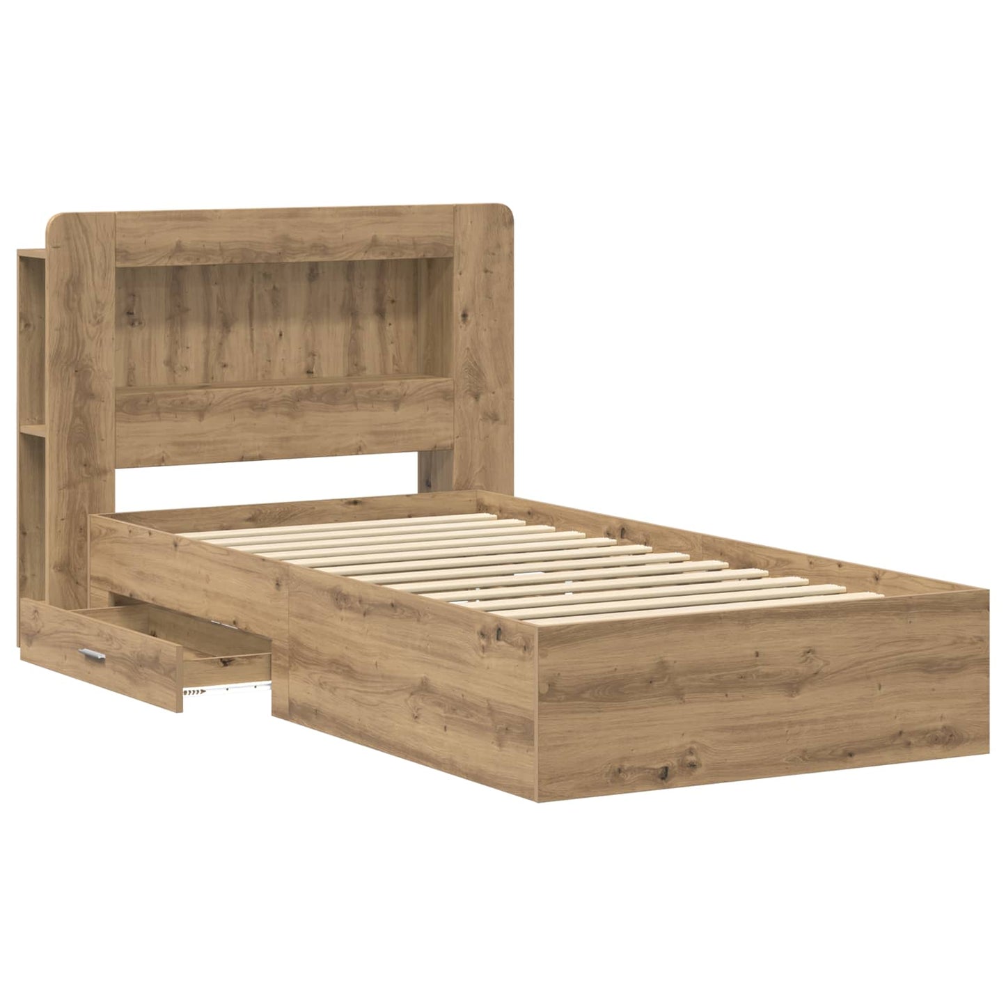 Telaio del letto con storage Rovere Artigianale 100 x 200 cm | homemem39